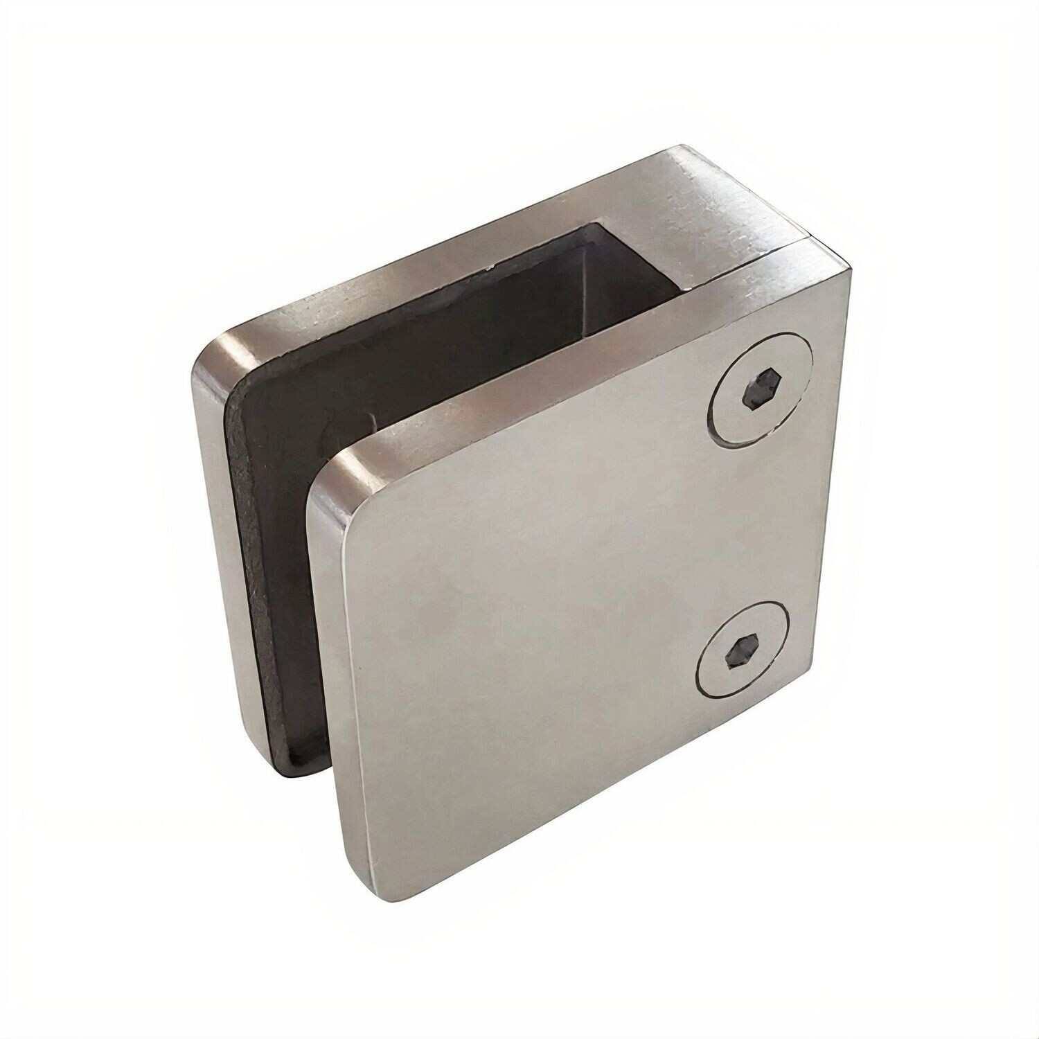 Wide glass-to-wall connector, 2205 stainless steel glass railing hardware